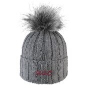 USC Womens Alps Knit Cuff Hat Faux Fur Pom
